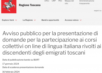 Corsi collettivi on line di lingua italiana rivolti ai discendenti degli emigrati toscani